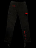 Pantalon cargo noir flocage rouge arrière SCAR