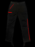 Pantalon cargo noir flocage rouge avant SCAR