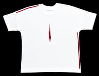 T-shirt Ample V2 Blanc flocage rouge avant SCAR