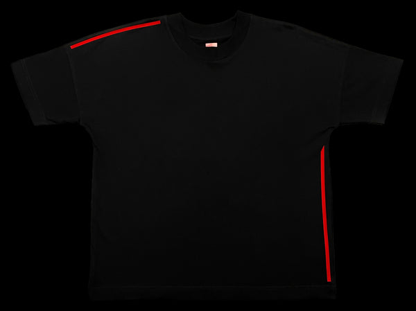 T-shirt Ample V1 Noir flocage rouge avant SCAR