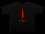 T-shirt Ample V1 Noir flocage rouge arrière SCAR